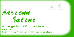 adrienn valint business card